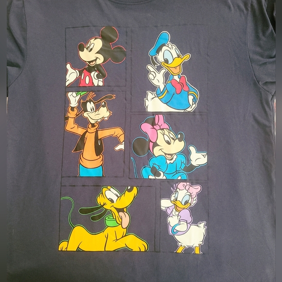 Disney Mickey Mouse And Friends Mens Blue Short Sleeve Shirt Size XL Unisex - Picture 6 of 6